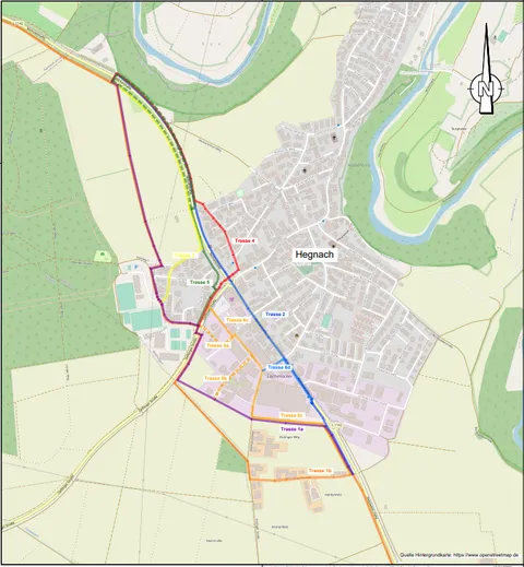 Varianten Ortsdurchfahrt Hegnach