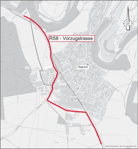 Vorzugstrasse durch Hegnach nach Variantenprüfung